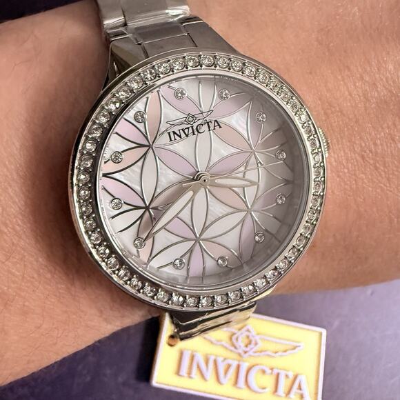 Invicta Wildflower Women\'s Watch w/ Mother of Pearl Dial-34mm, Steel (28823)-NEW main image 4